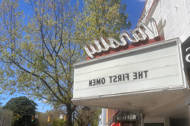 Movie theater reading "Marquee: The First Omen".