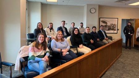 VALOR students sit in courtroom